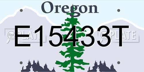 E15433T Oregon License Plate