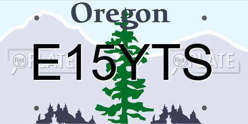 E15YTS Oregon License Plate
