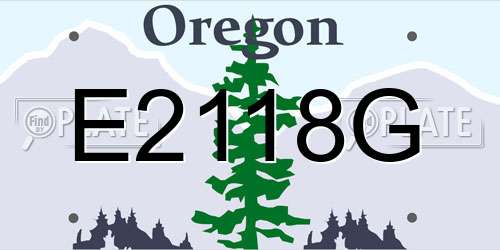 E2118G Oregon License Plate