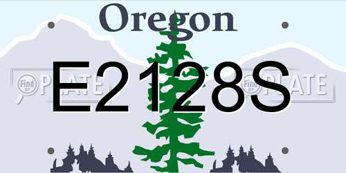 E2128S Oregon License Plate