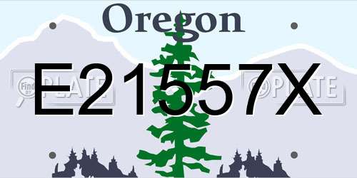 E21557X Oregon License Plate