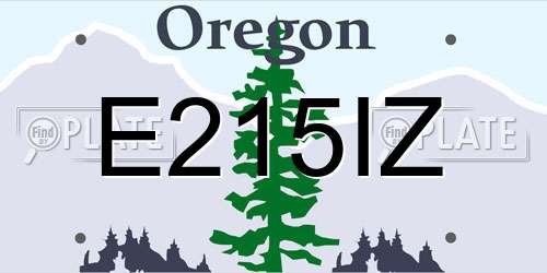 E215IZ Oregon License Plate