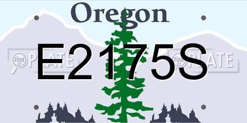 E2175S Oregon License Plate