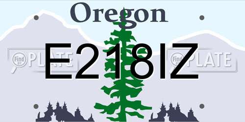 E218IZ Oregon License Plate