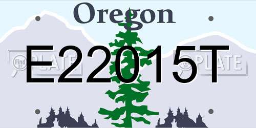 E22015T Oregon License Plate