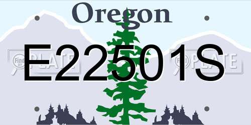 E22501S Oregon License Plate