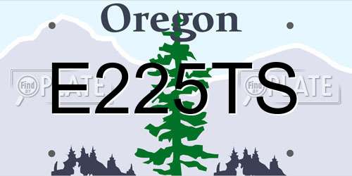 E225TS Oregon License Plate