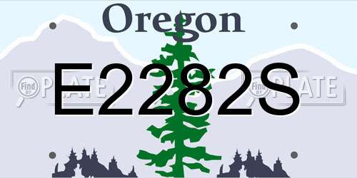 E2282S Oregon License Plate