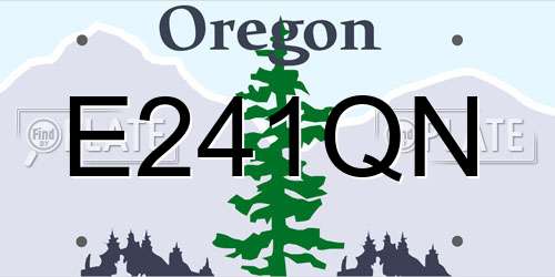 E241QN Oregon License Plate