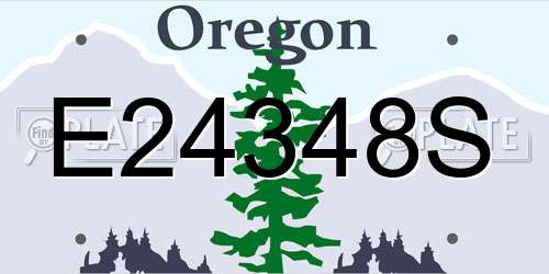 E24348S Oregon License Plate