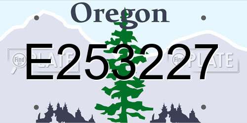 E253227 Oregon License Plate