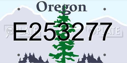 E253277 Oregon License Plate