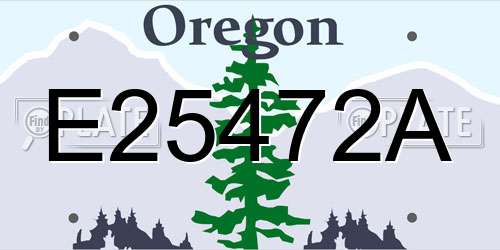 E25472A Oregon License Plate