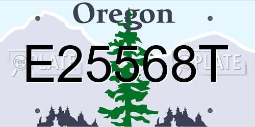 E25568T Oregon License Plate