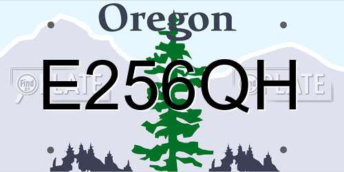 E256QH Oregon License Plate