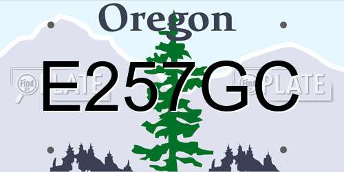 E257GC Oregon License Plate