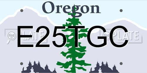 E25TGC Oregon License Plate