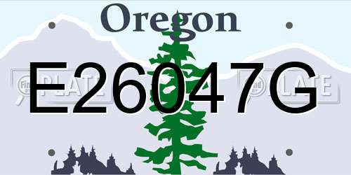 E26047G Oregon License Plate