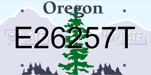 E26257T Oregon License Plate