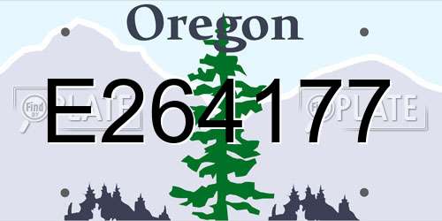 E264177 Oregon License Plate