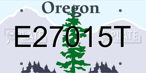 E27015T Oregon License Plate