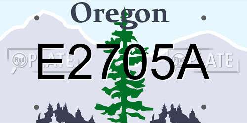 E2705A Oregon License Plate