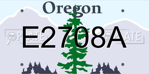 E2708A Oregon License Plate