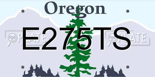 E275TS Oregon License Plate