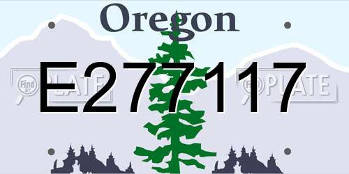 E277117 Oregon License Plate