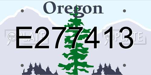 E277413 Oregon License Plate
