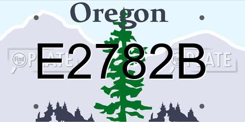 E2782B Oregon License Plate
