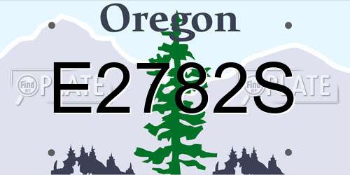 E2782S Oregon License Plate