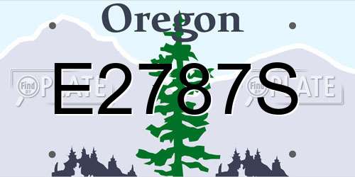 E2787S Oregon License Plate