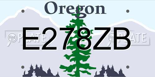 E278ZB Oregon License Plate