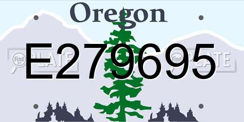 E279695 Oregon License Plate