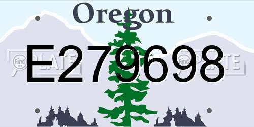 E279698 Oregon License Plate