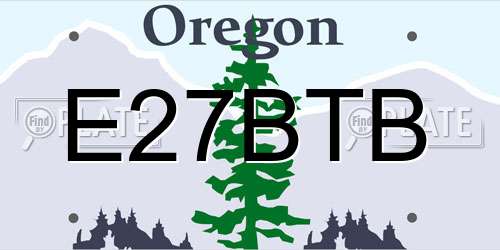 E27BTB Oregon License Plate