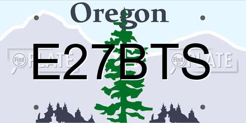 E27BTS Oregon License Plate