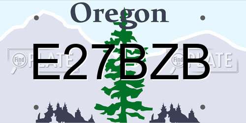 E27BZB Oregon License Plate