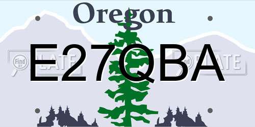 E27QBA Oregon License Plate