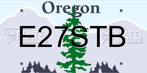 E27STB Oregon License Plate