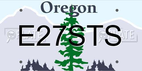E27STS Oregon License Plate