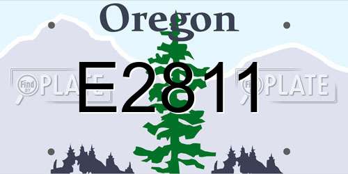 E2811 Oregon License Plate