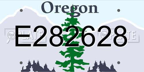 E282628 Oregon License Plate