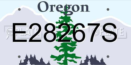 E28267S Oregon License Plate