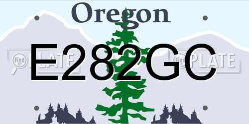 E282GC Oregon License Plate