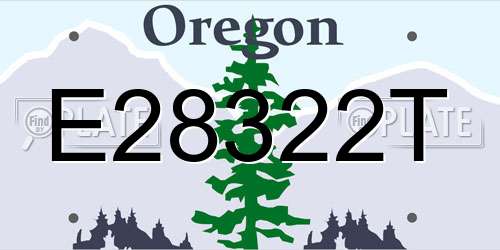 E28322T Oregon License Plate