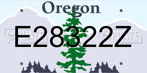 E28322Z Oregon License Plate