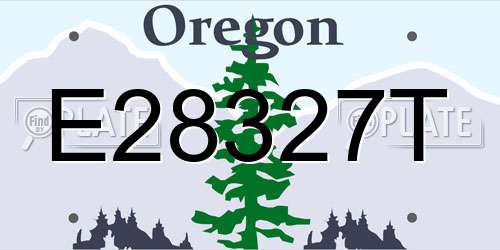 E28327T Oregon License Plate
