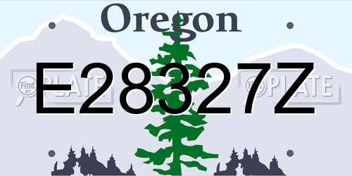 E28327Z Oregon License Plate
